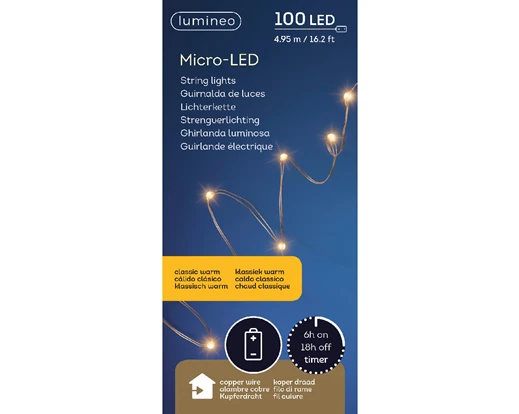 Micro LED stringlights L495cm copper/classic warm - Image 3