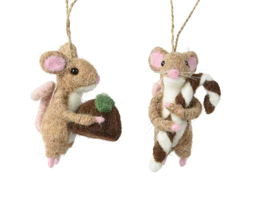Mouse wool  natural L.8cm x W.5cm x H.9cm
