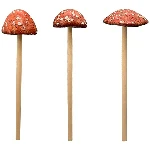 Mushroom stake Marta, Stoneware, 6,4x6,4x4,9 cm