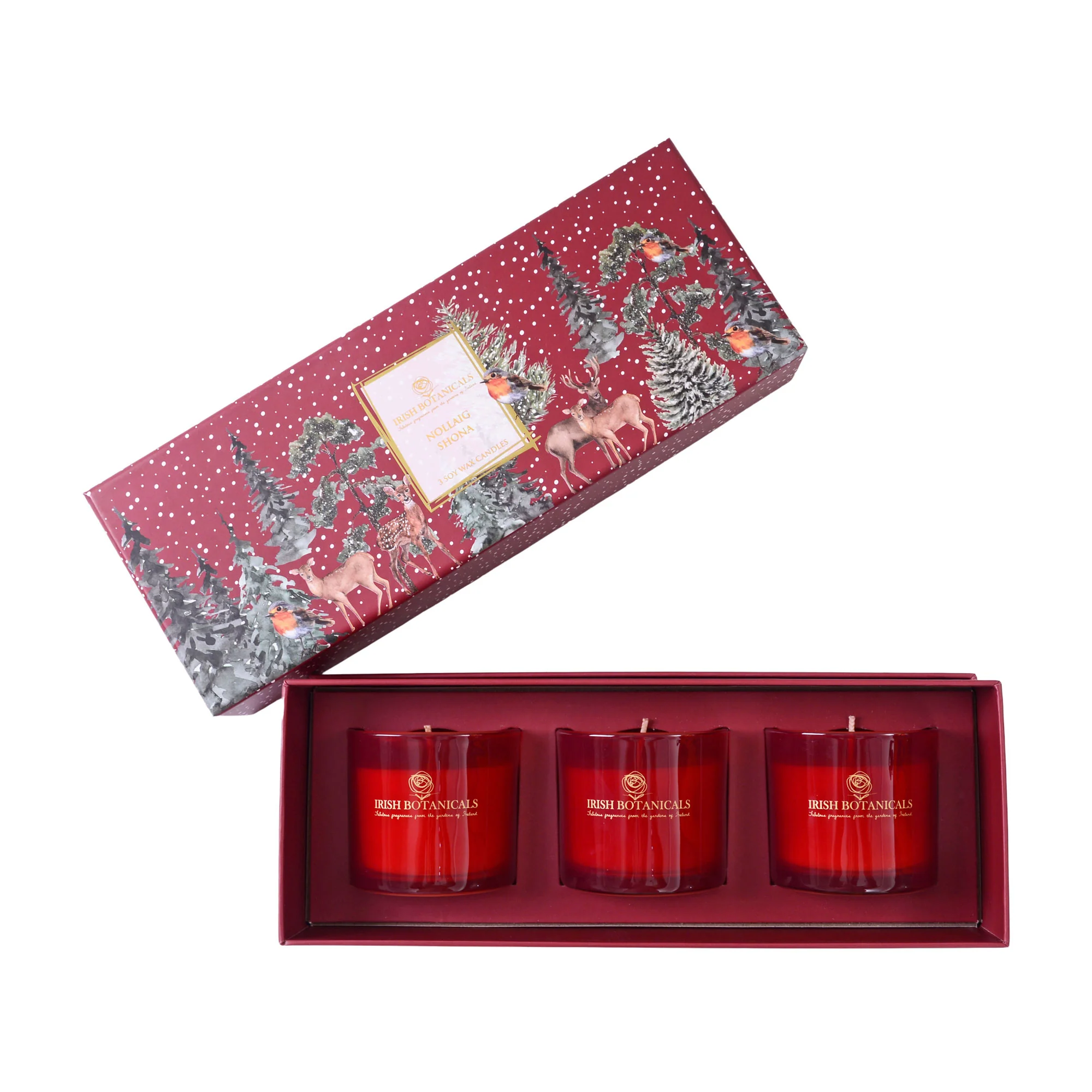 NOLLAIG SHONA CHRISTMAS CANDLE TRIO - Image 2