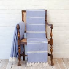Oxford Stripe Blanket Cobalt - Image 3