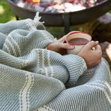 Oxford Stripe Blanket Dove - Image 2