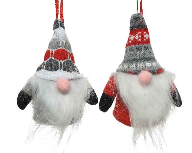 pes gnome Santa w hanger 2ass12cm