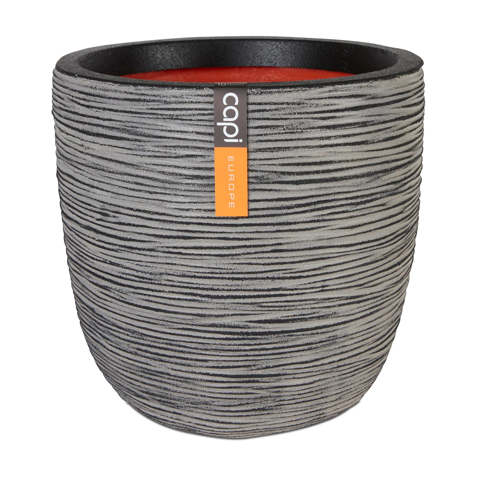 Planter Ball Rib Pot Anthracite NL Ø55cm H53cm