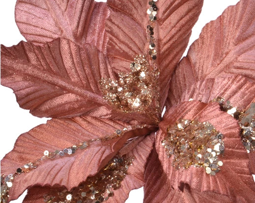 Poinsettia on clip polyester glitter
- spangels with plastic flowerhead 2col ass - Image 2