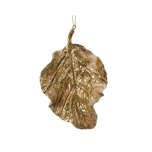porcelain leaf w hanger gold