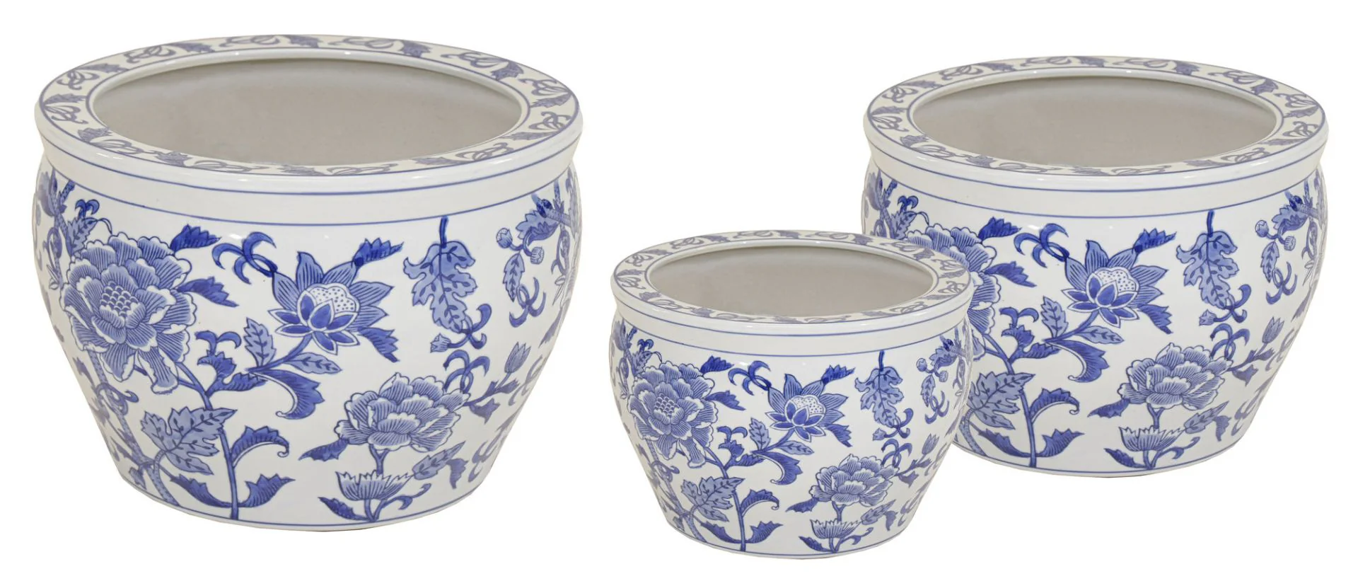 Qing Fishbowl Small W/Blue Ø25 H18