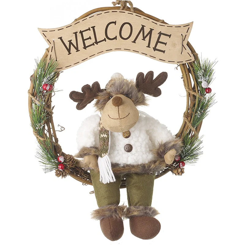 REINDEER WELCOME WREATH