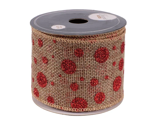 Ribbon jute 6ass red/colour(s) L.270cm x W.6cm x H.0.01cm - Image 7