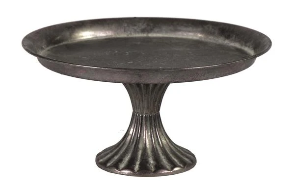 Roman Tray Stand Old Silver D30H16.5