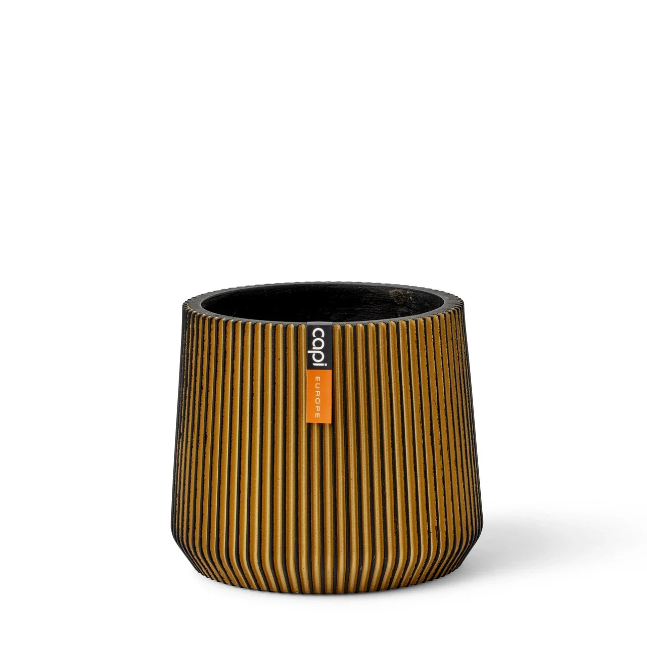 Sandbag Groove Pot Black Gold Ø16 H14
