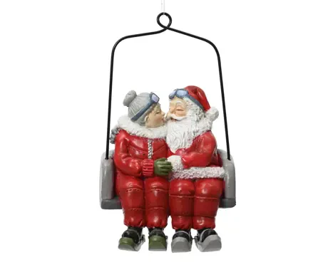 Santa polyresin red L.8cm x W.7.5cm x H.13cm