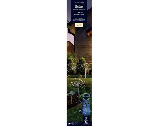 Solar polestar pvc 8 function twinkle effect white/warm white L.200cm x H.45cm - Image 3