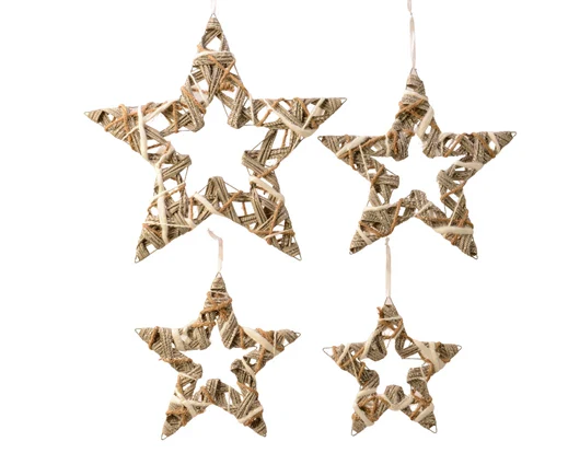 Star plastic glitter jute rope, cotton L