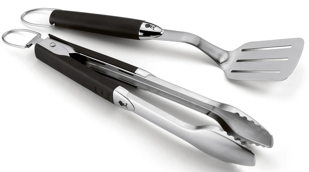 Weber PREMIUM TOOL SET - COMPACT SIZE, 2 PCS, STAINLESS STEEL, BLACK