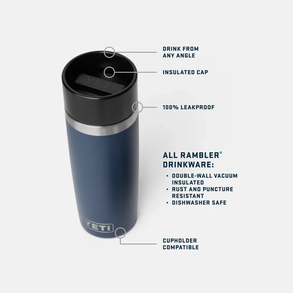 YETI RAMBLER 16 OZ TRAVEL BOTTLE RESCUE RED - Image 5