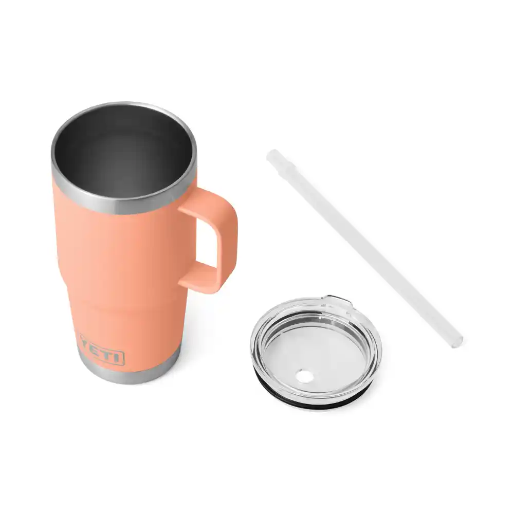 Yeti Rambler 25 OZ (739 ML) Straw Mug Lowcountry Peach - Image 4