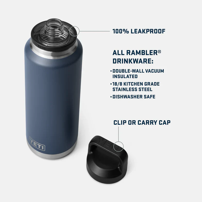 YETI RAMBLER 46 OZ BOTTLE CHUG BLACK - Image 4